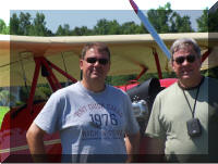 Jim Herpst & Randy Berry in Front of Jim's Baby Ace